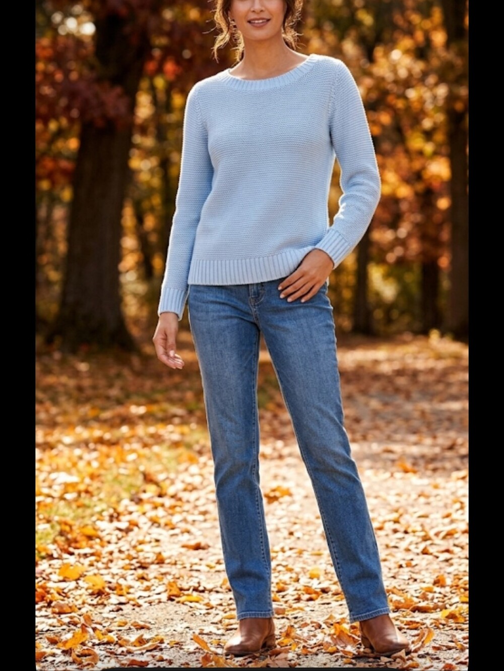 TALBOTS Blue Long Sleeve Crew Neck Sweater  Size: XL
